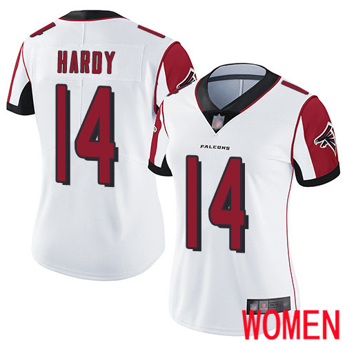 Atlanta Falcons Limited White Women Justin Hardy Road Jersey NFL Football #14 Vapor Untouchable